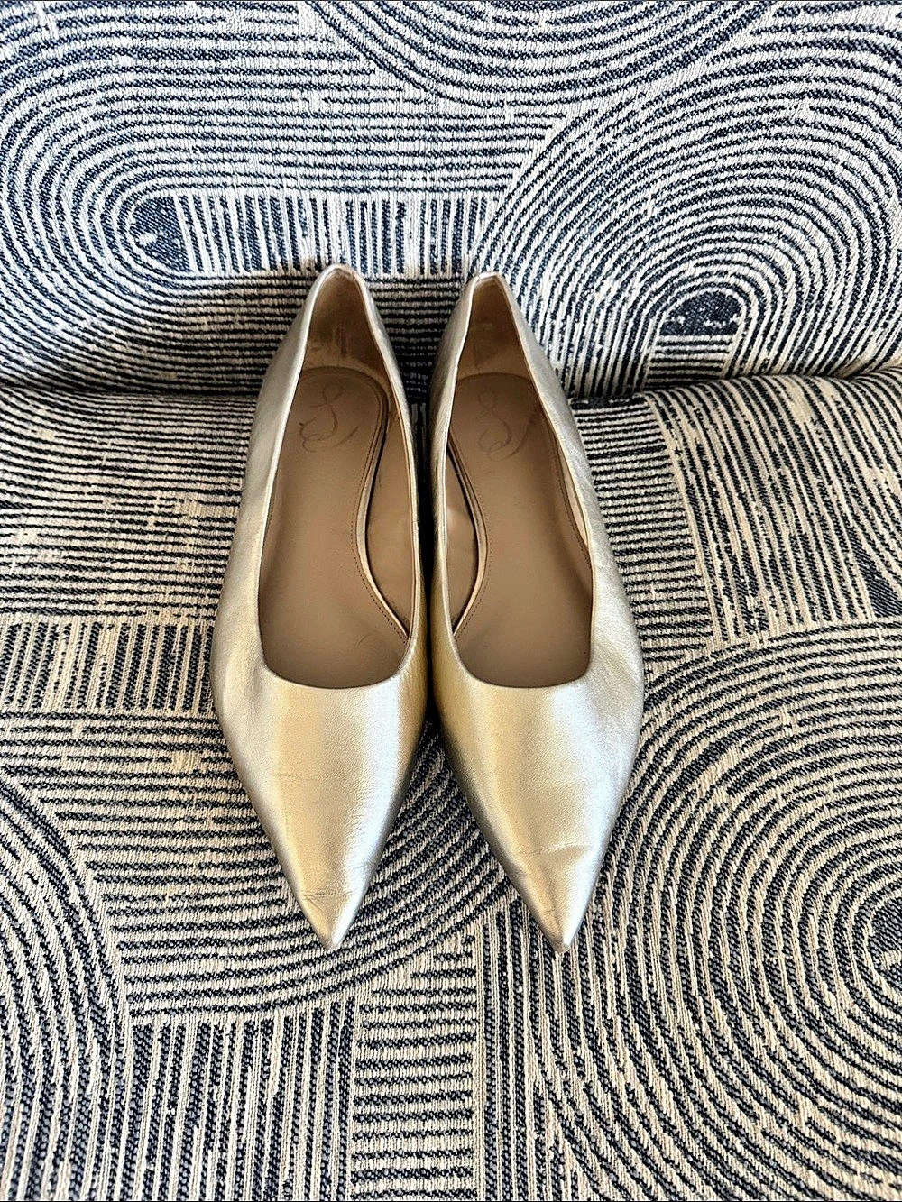 Sam Edelman Wanda Pointed-Toe Flats in Gold US 12 Business Casual